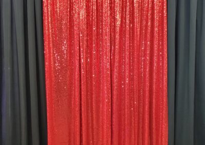 Red Sequin Photo Booth Drape